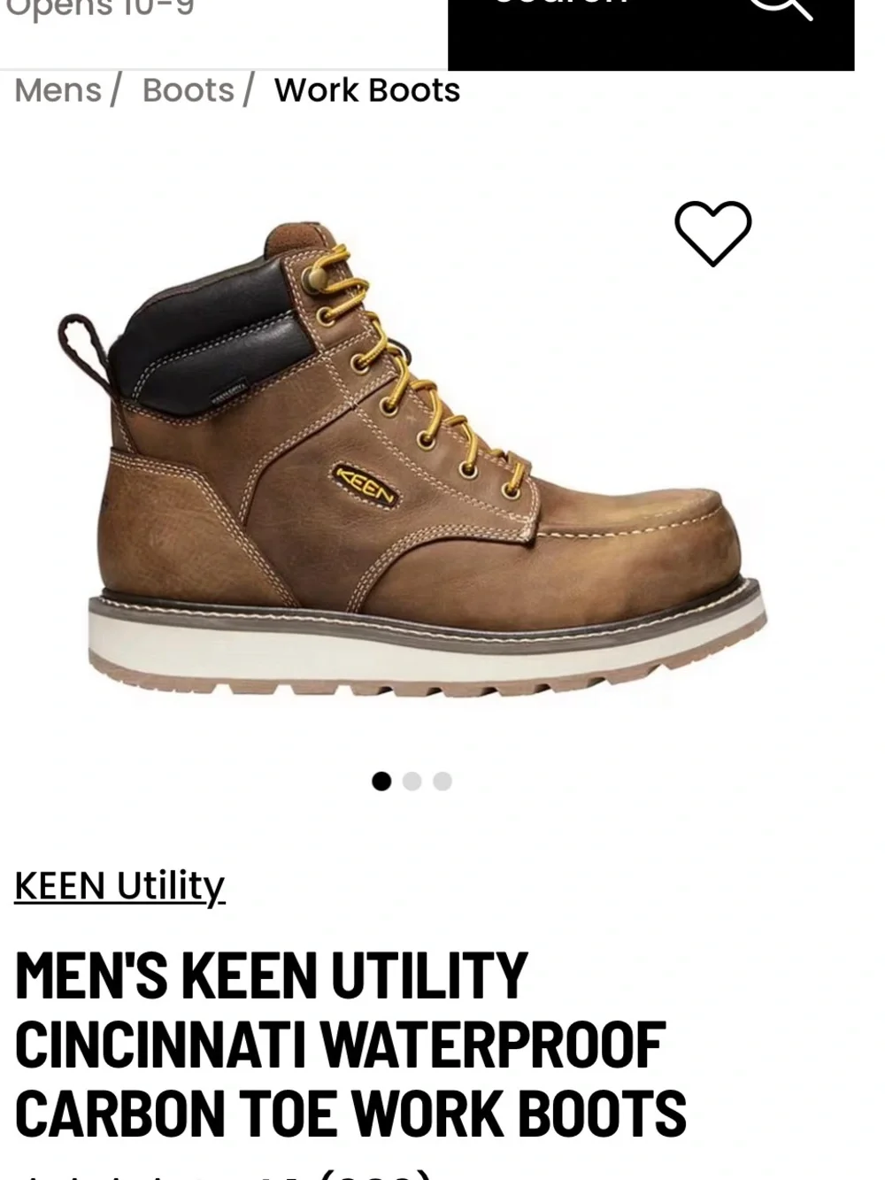 Keen rugged leather